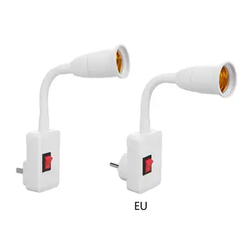 

New Flexible E27 Light Lamp Bulb Adapter Socket Extend Extension Converter Wall Base Holder Screw Socket EU Plug