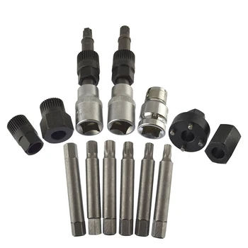

Hex Socket Bits Belt Pulley Remover For BOSCH Alternator Replacement Tool Set