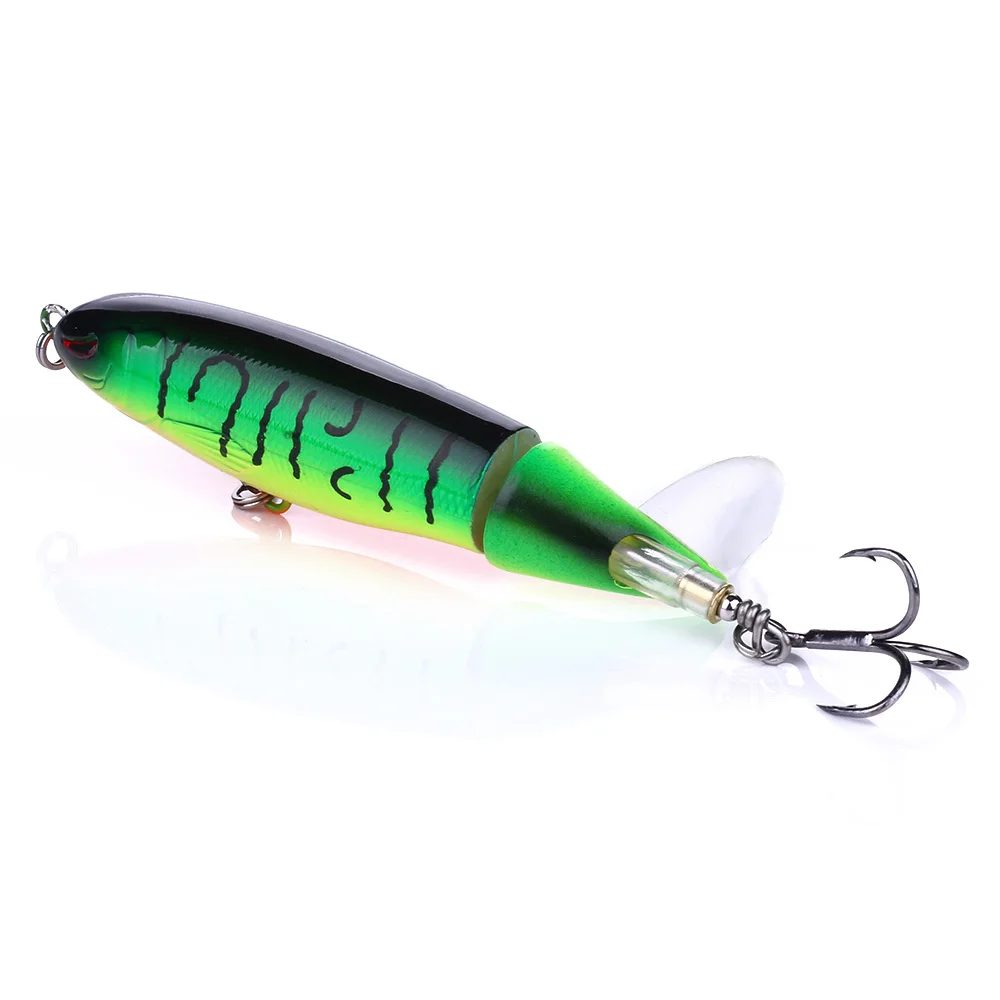  1PCS Fishing Lures Propeller Rotate soft tail 13G/10CM hard artificial bait floating water swimming