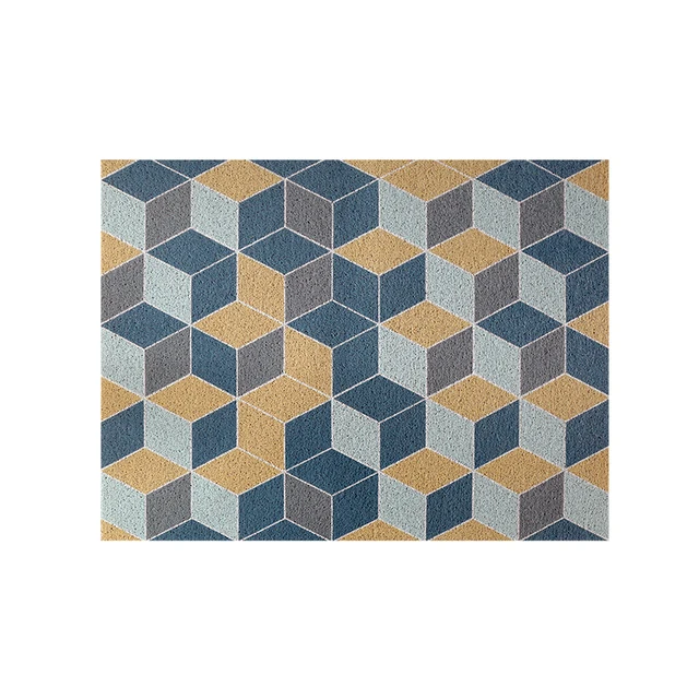 Door Mat Carpet Hallway Bedroom Living Room Balcony Porch Entrance Doormat Dust Removal Waterproof Non-slip Silk Loop Mat Carpet T