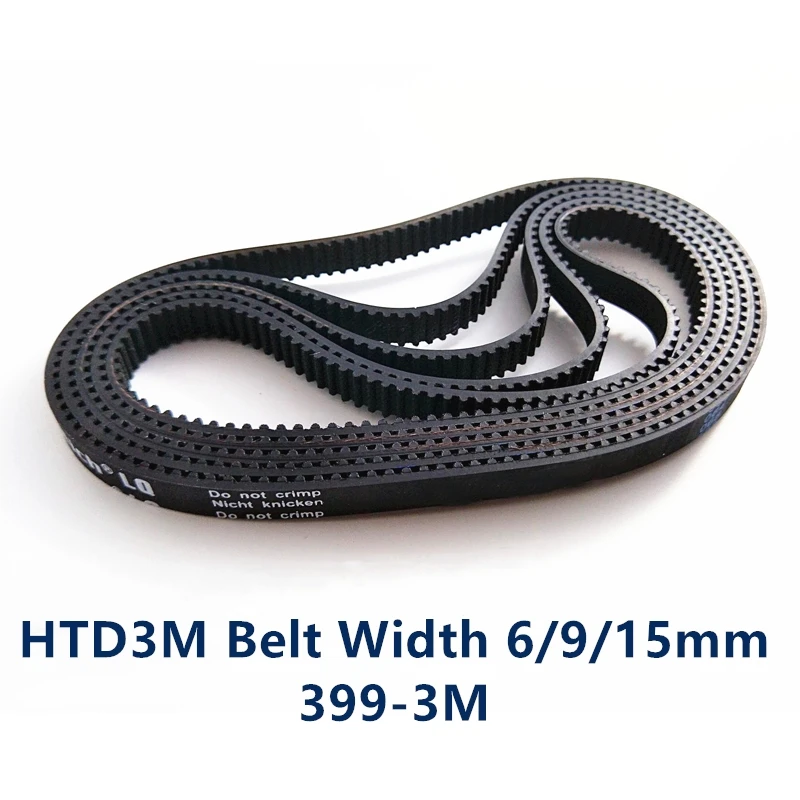 

HTD 3M Timing belt C= 399 width 6/9/15mm Teeth 133 HTD3M synchronous 399-3M 15mm