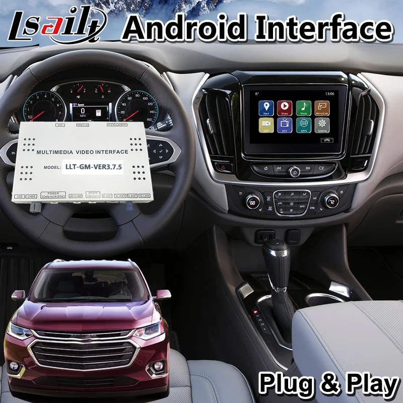 Lsailt Android автомобильный GPS Навигационный интерфейс для Chevrolet подачи 2014 2019 года с