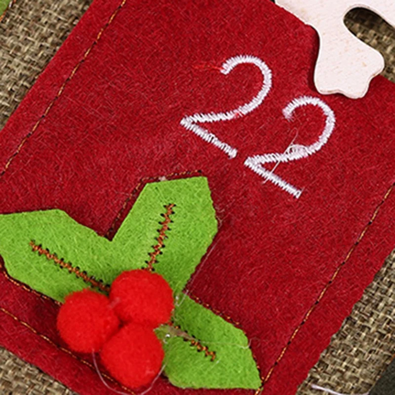 Christmas Advent Calendar Hanging Xmas Countdown Calendar Christmas Decorations for Home Happy New Year Decor