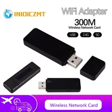 INIOICZMT – adaptateur Wifi double bande universel, 300 mb/s, 2.4/5 ghz, RT5572, carte réseau sans fil, haute vitesse, Portable, Mini USB 2.0
