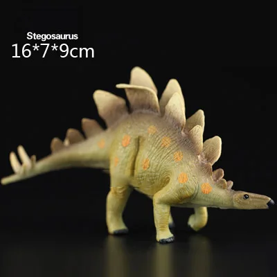 Оригинальные Динозавры юрского периода Indominus rex Spinosaurus raptor модель трицератопса коллекционные вещи Детские обучающие игрушки для детей подарок - Цвет: Stegosaurus