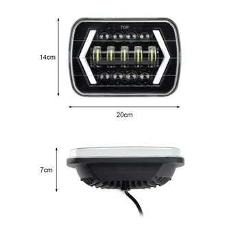 

1* LED Headlight 300W Square 7 Inch For Jeep Cherokee XJ Waterproof 6000K