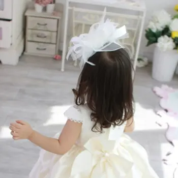 

Fashionable Baby Girls Satin Flower Headband Hair Decor Hair Accessory Wedding Engagements Prom