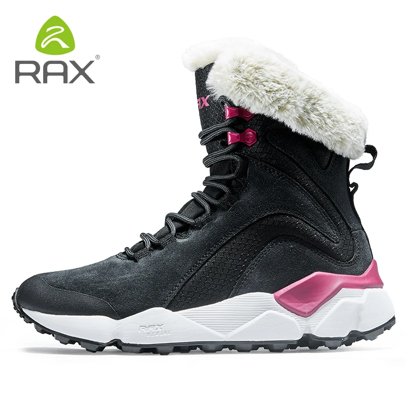 RAX women's Winter Hiking Boots Mountain Trekking Anti-slip Shoes Breathable Comfortable Soft Mountain snow Shoes snow boots