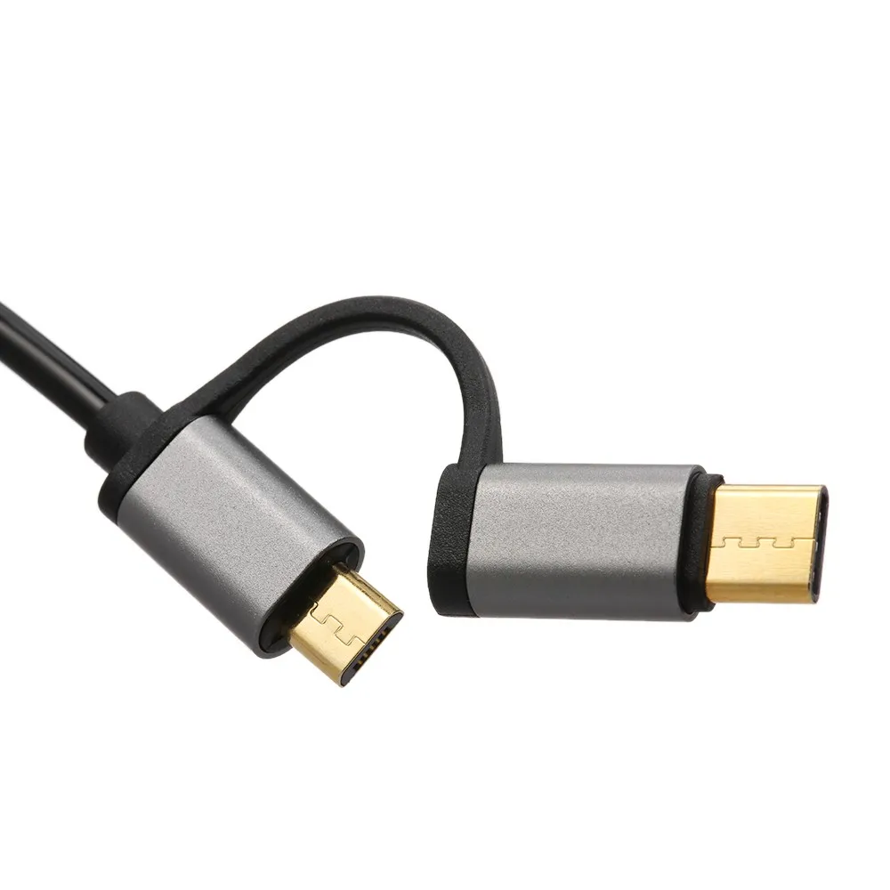 Micro USB и type-C 2 в 1 кабель для зарядки 50 см кабель для быстрой зарядки кабель для передачи данных совместим с huawei samsung