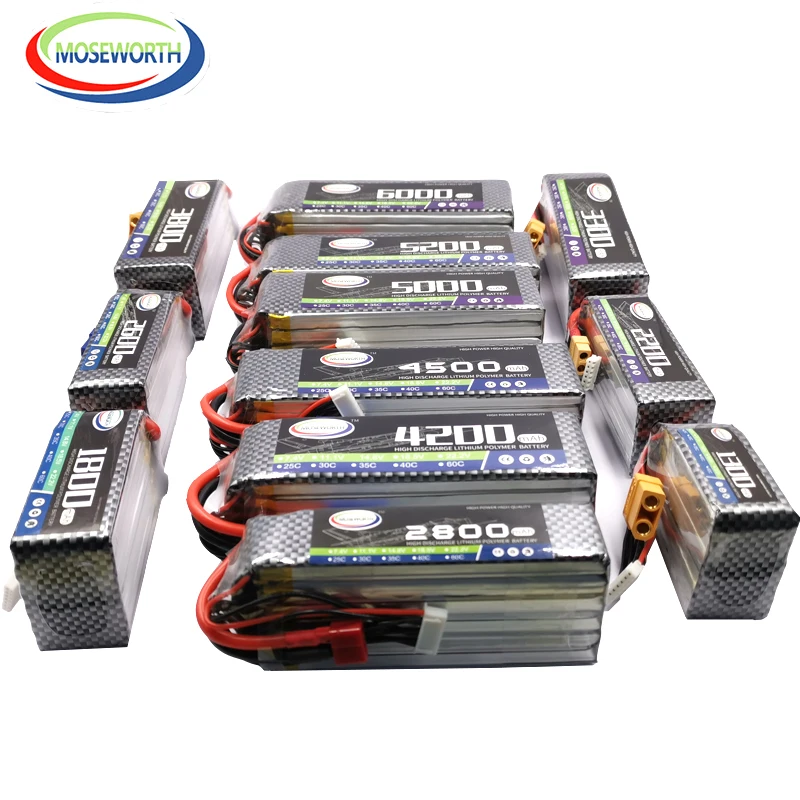 6S RC LiPo батарея 6S 22,2 v 5000mAh 25C Литий-полимерные батареи 22,2 V для радиоуправляемого дрона самолета автомобиля дрона лодки LiPo 6S 5Ah