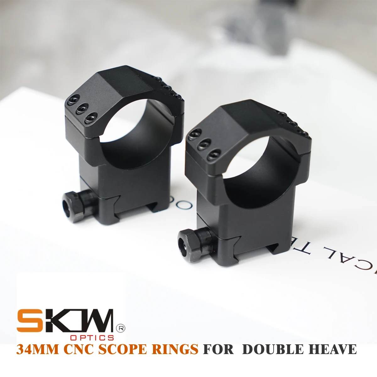 

SKWGEAR Tactical Heave duty 34mm scope rings RifleScope Mount Fit Picatinny Mil CNC riflescope ring