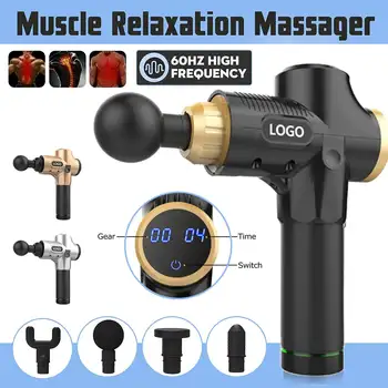 

3300r/min High frequency Massage gun 20 speed Touch Screen AI Chip muscle relax body relaxation Electric massager with 4 heads