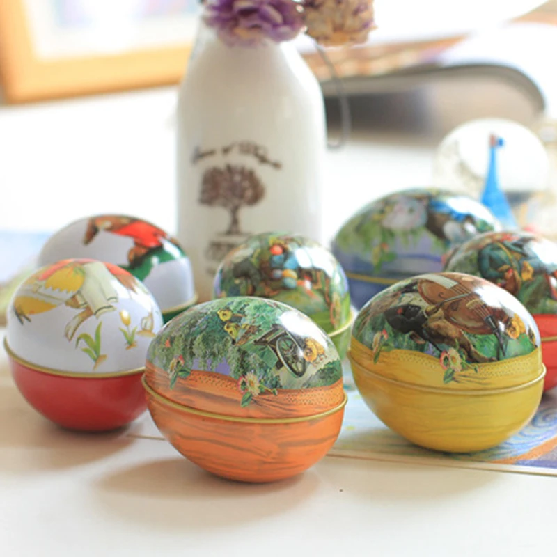 

Rabbit Easter Egg Iron Box Xylitol Storage Box Wedding Jewelry Food Suger Pill Cases Tin Box Container Headset Box