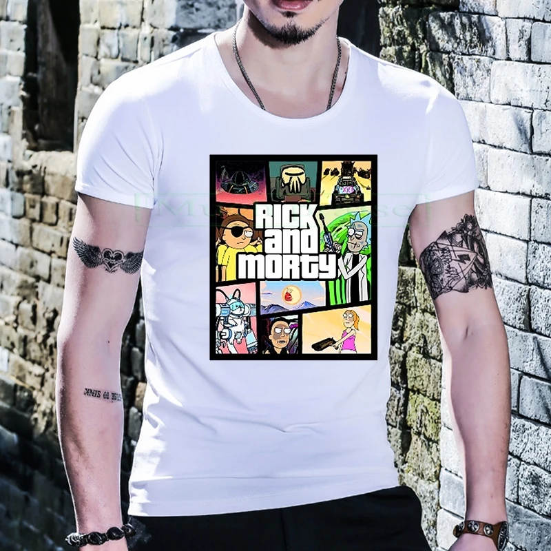 

Rick and Morty Season 4 T Shirt Men Science Anime TV Funny T-shirt Rick & Morty e et Mory Tshirts Female Tops Graphic Tees Male