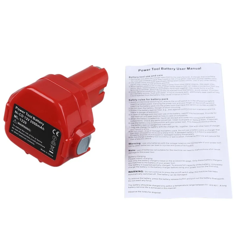 2.0AH 12V Мощность инструмент Батарея для MAKITA 1220 1222 193981-6 6227D 6313D 6317D 6217DWDE 6217DWDLE 6223D 6223DE 6223DW 6223DWE