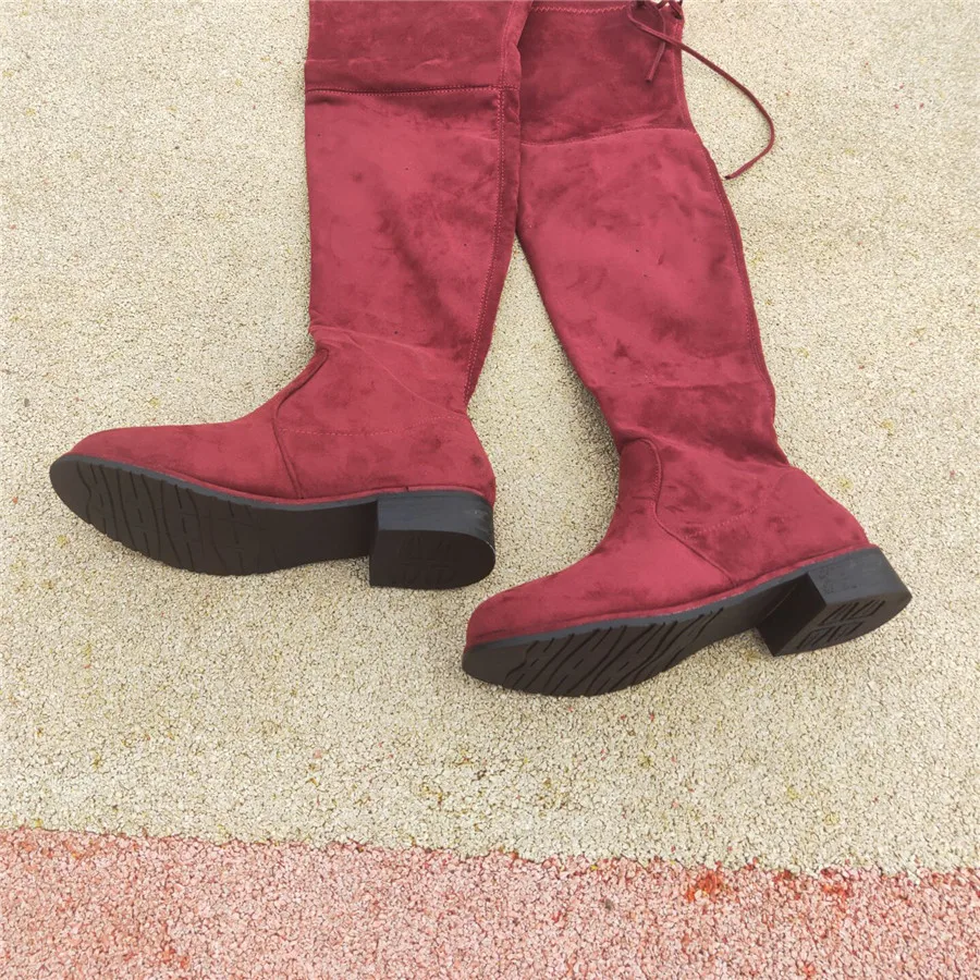 

platform shoes over the knee spring heel Concise Knight high Thin Overknee Elastic boots