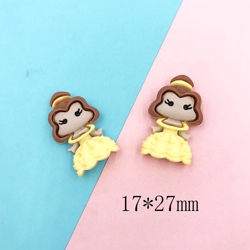10 шт. Kawaii плоские бусины принцесса мультфильм плоские пластмассовые кабошоны детали для украшений DIY волосы банты центр скрапбук - Цвет: 03