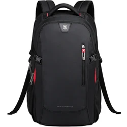 OIWAS Fashion Oxford Waterproof Backpack - Casual, Large Capacity Travel and School Bag (Black)