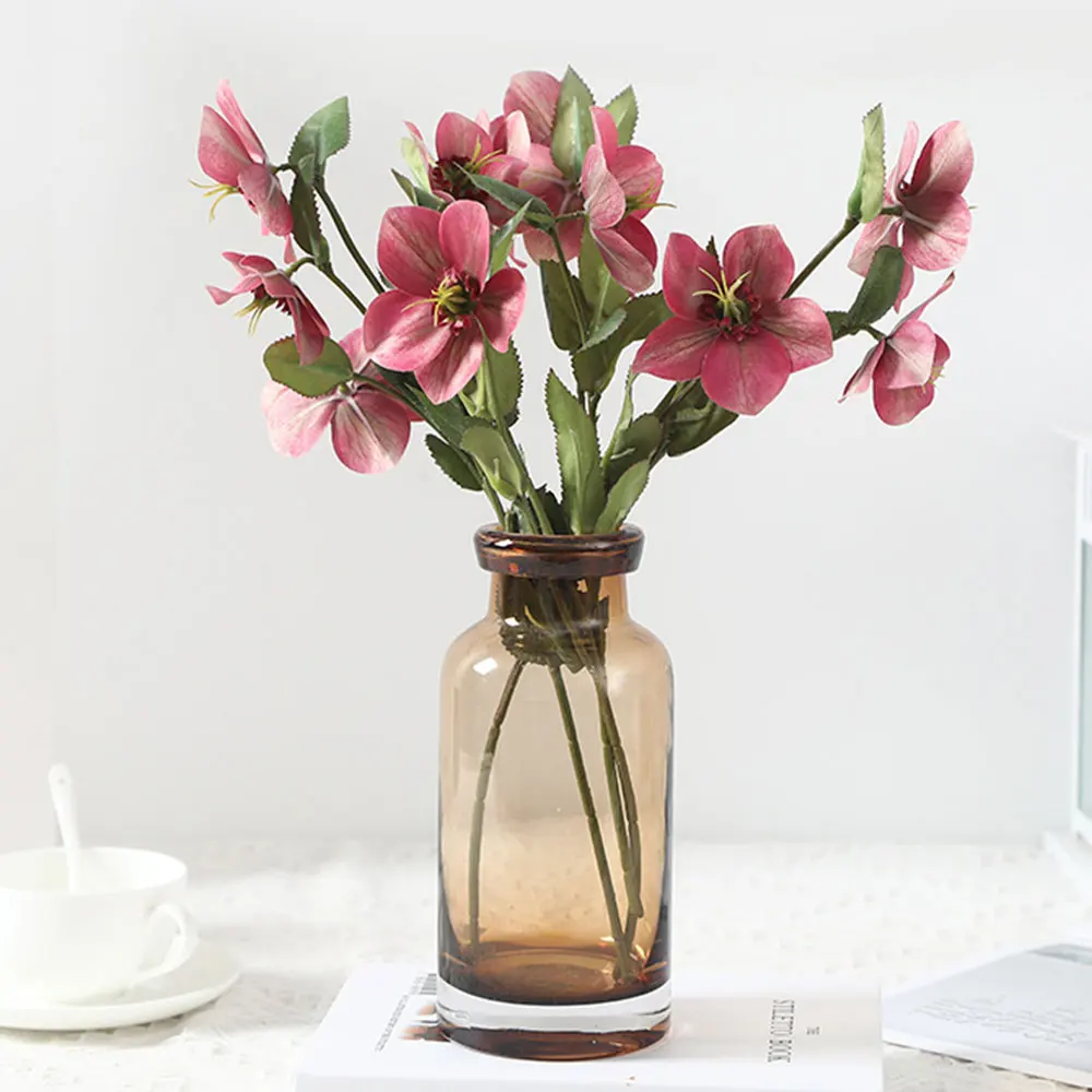 1 шт. моделирование Искусственные Рождественские цветы розы пустыни цветок украшение дома белый розовый свадебный букет поддельные цветок горшочное растение