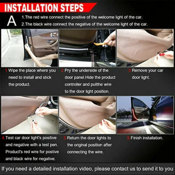 

Safety Car Light 0.3cm thickness Car Open Signal LED Light Strip Strobe