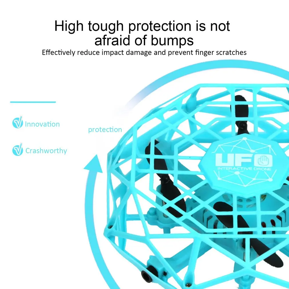 TL123 UFO Mini Drone Helicopter RC Quadcopter Sensing and Lights Indoor Toy Electronic Helicopter Toy Best Gift