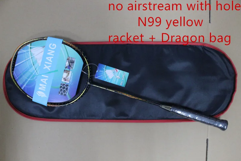 N99 ракетки для бадминтона nano углеродистая Высококачественная ракетка для бадминтона - Цвет: yellow Dragon bag