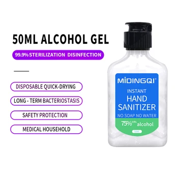 

50ml 75% Alcohol Disposable Hand Sanitizer Quick-drying Hands-Free Water Disinfecting Hand Wash Gel