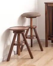 Поворотный древесины барные стулья счетчик паб Кухня Ресторан