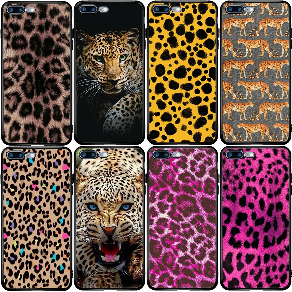 Phone Case for Samsung A5 A6 A7 A8 A10 A20 A30 A40 A50 A60 A70 A80 A90 J3 J4 J5 J6 J8 Plus С леопардовым принтом |