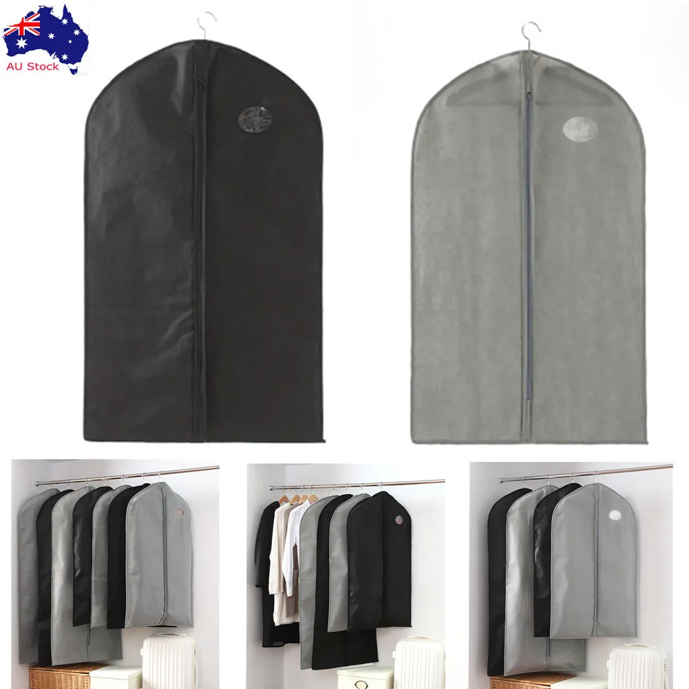1 шт. черный/серый пылезащитный чехол для одежды домашняя сумка для хранения одежды костюм платье пальто Чехол Контейнер органайзер для хранения