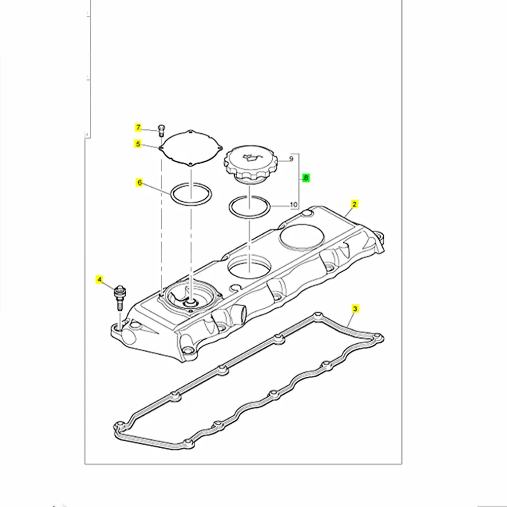 For 312d2 313d2 318d2 3054c Valve Cover Seal Rubber Strip C4.4 Engine