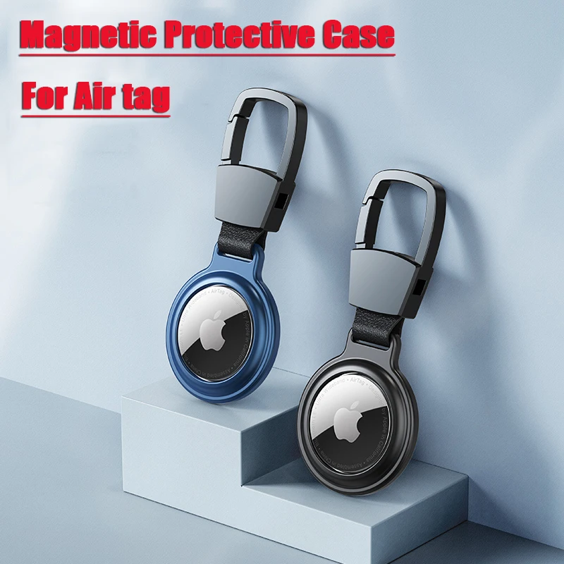 Magnetic Metal Protective Case AirTags Tracker Silicone Locator Trackers Anti-lost Device Protect Sleeve Smart Accessories gps locator key finder anti lost tracker anti lose tracker item locator anti lost locator key chain locator