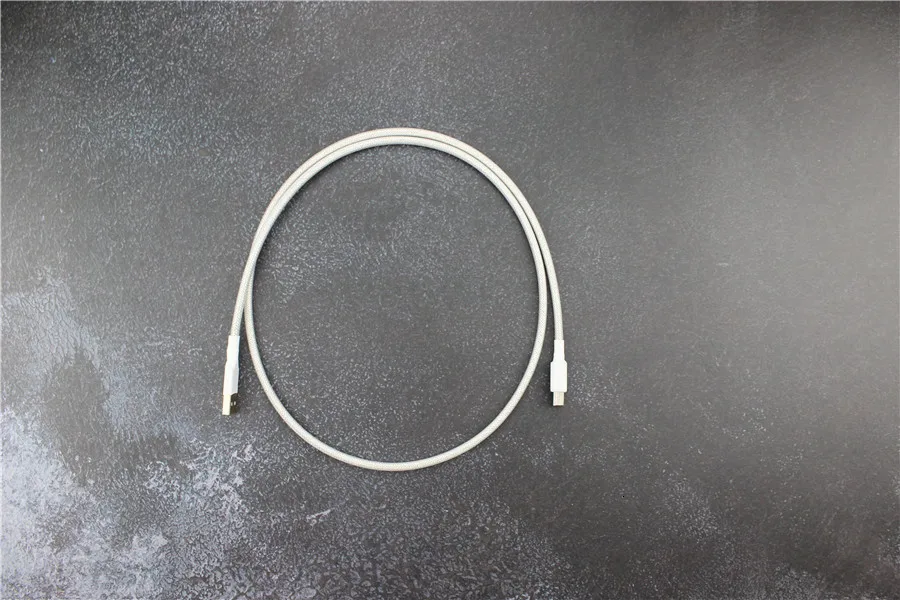 Серовато-Белый Нейлоновый usb type C Механическая игровая клавиатура для передачи данных USB C кабель порт Позолоченные разъемы длина 0,8 м