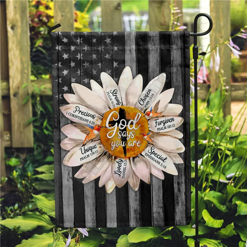 

Hummingbird Flag 3D Full Printing Thermal Transfer Garden Flags Hanging House Decoration Double-sided Printing