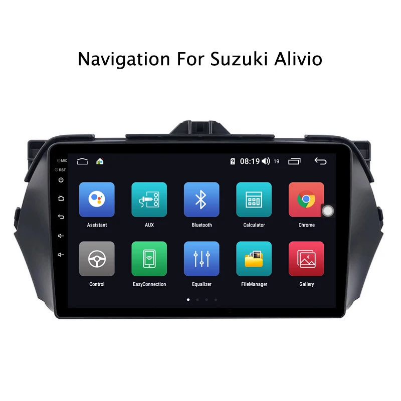 Ectwodvd 9 дюймов Andriod 8,1 автомобильный DVD gps для Suzuki Alivio Ciaz- 4G Оперативная память 64G Встроенная память CarPlay DSP 4 аппарат не привязан к оператору сотовой связи с WI-FI