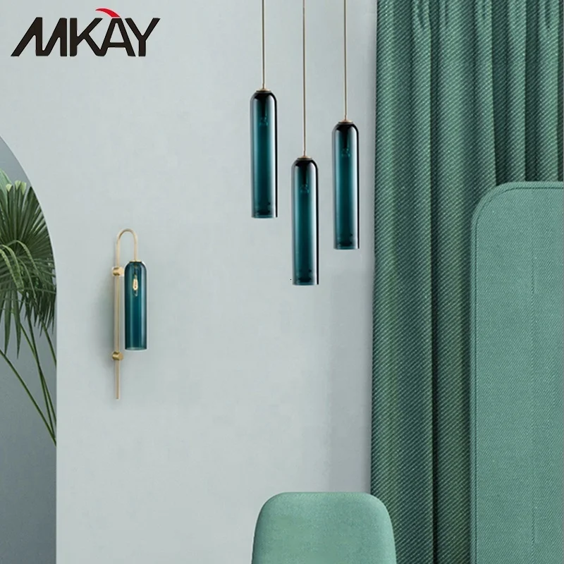 High Quality Home Unique Perfect Copper Smoky Gray Color Glass Pendant Lamp For Bar Lamparas De Techo Colgante