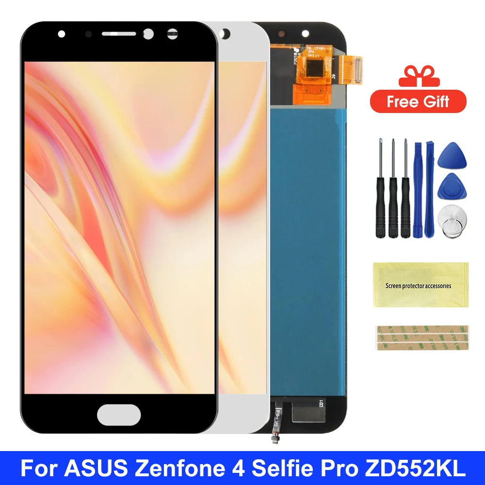 5 5 Lcd Display For Asus Zenfone 4 Selfie Pro Zd552kl Lcd Display Touch Screen Digitizer With Frame Panel For Asus Z01md Mobile Phone Lcd Screens Aliexpress