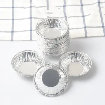 

250 Pcs Tart Cups Nonstick Wrinkle Aluminum Egg Mold Disposable Cup Cake and Muffin Baking Cup Tartlets Pans