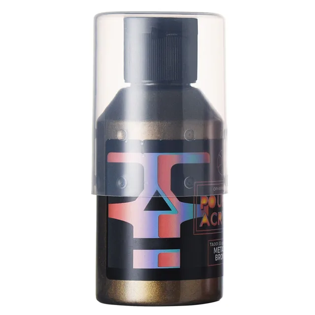 OPHIR 100ML Professional Pouring Acrylic Paint Fluid Marbling Paint for Artist DIY Art Supplies 36 Colors for Choose 33 METALLIC BRONZE