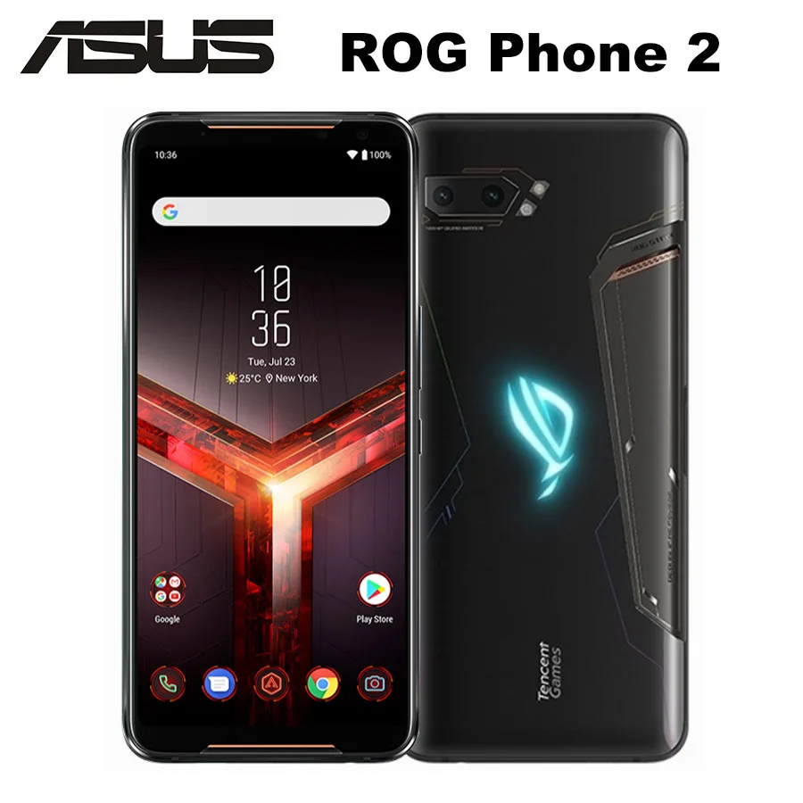 Абсолютно мобильный телефон Asus ROG Phone II ZS660KL 6,5" 8 Гб 128 ГБ Snapdragon855+ две sim-карты 6000 мАч 48MP NFC Android 9,0 ROG Phone 2