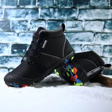 Children Motorcycle boots Kids Winter Shoes Warm Waterproof Snow Boots Slip-resistant Casual Ankle Sneakers Baby Toddler Boot