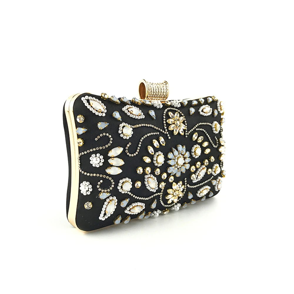 Hand-held Dinner Bag Women Hand-beaded Ladies Diamond Fashion Craft Mobile Phone Bag Girl Birthday Party Conference Nightclub
