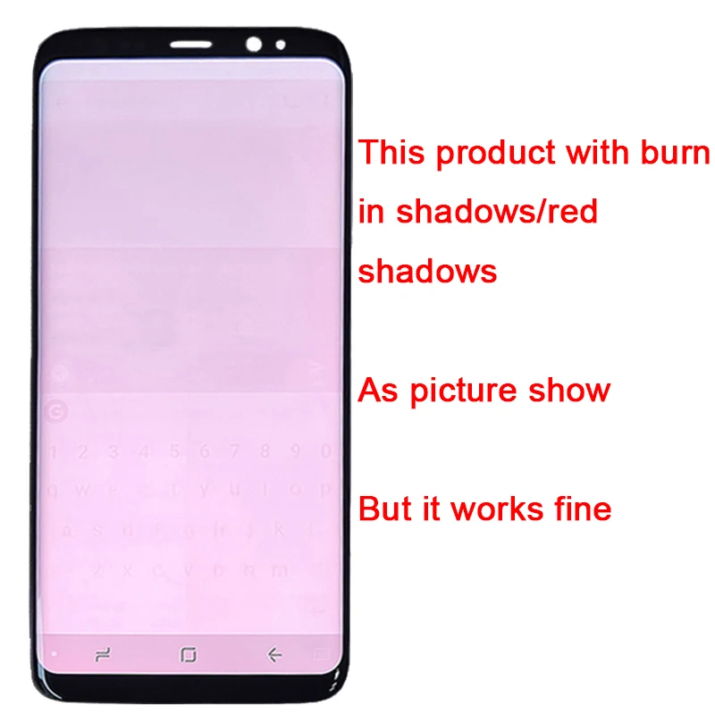Сжечь тени S8 LCD для Samsung Galaxy Plus дисплей с рамкой G950F SM G955F сенсорный экран