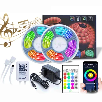 

LED Strip Light Music Waterproof RGB 5050 SMD Flexible Ribbon fita led light strip RGB 5M 10M Tape Diode DC Remote Control