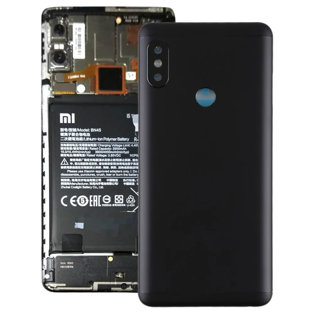 Крышка батарейного отсека для Redmi note 5, запасная задняя крышка для сотового телефона с объективом камеры, боковые клавиши для Xiaomi Redmi Note 5
