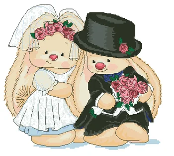 

ZZ Birds and Peach Blossoms and Birds Counted Cross Stitch Kit Cross stitch RS cotton with cross stitch Bonnie Rabbit - Wedding