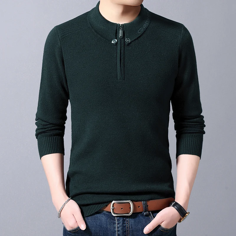Sweater winter new men s thick knit sweater men s pullover high quality slim sweater men 4