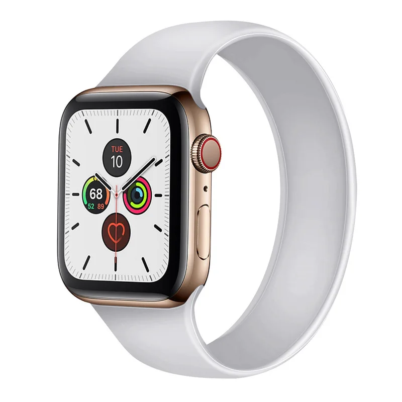 Силиконовый ремешок для наручных часов Apple Watch версии 44 мм 42 40 38 версия эластичная