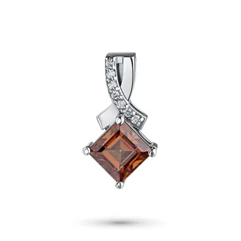 

Pendant made of white gold with diamonds and garnet e0906pd04201110