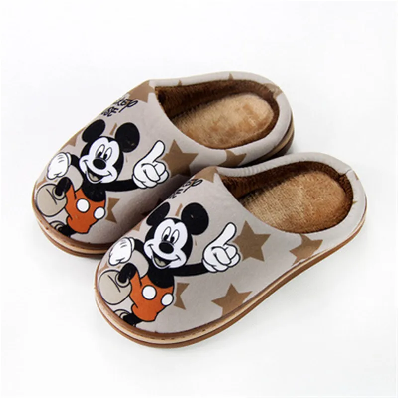 22cm Plush Mickey Minnie Mouse Indoor Warm Winter Adult Kids Stuffed Cartoon Shoes Birthday present for 3